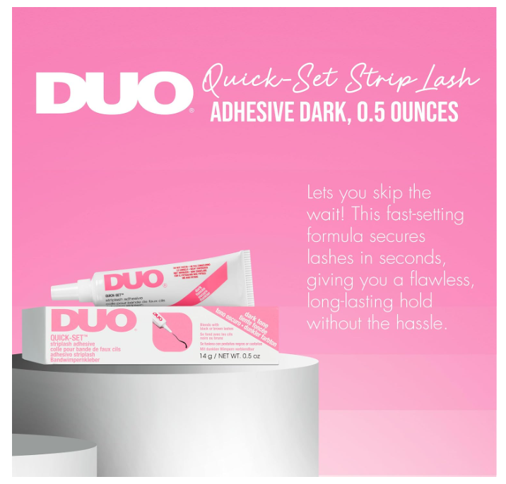 DUO Quick-Set Lash Glue Dark Tone Large Squeeze Tube Striplash Adhesive 14g