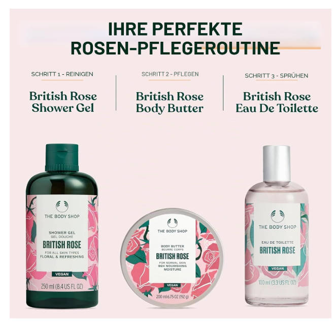 The Body Shop British Rose Shower Gel 250ml