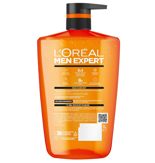 L'Oréal Paris Men Expert Hydra Energy XXXL Shower Gel 1000ml