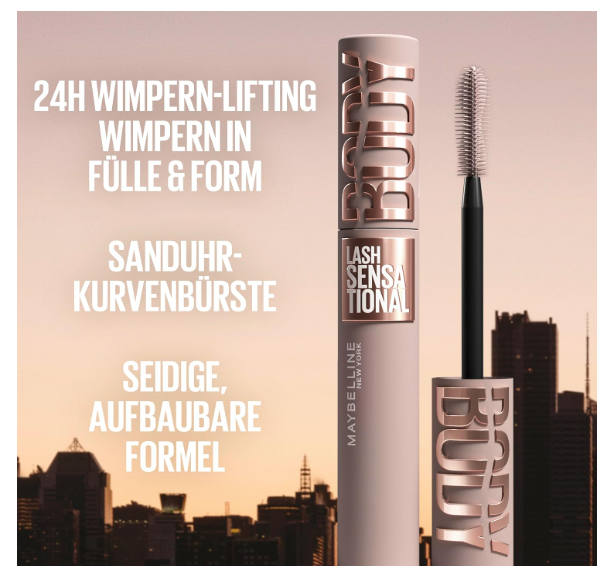 Maybelline New York Lash Sensational Body Mascara Black 9.5ml