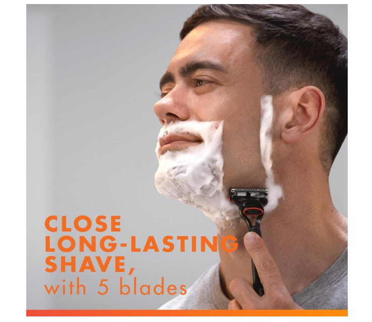 Gillette Fusion5 Men's Razor Kit (1 Razor Handle + 10 Blade Refills)