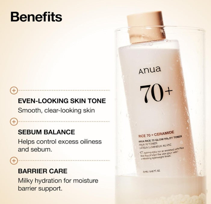 Anua Rice 70 Glow Milky Toner 250ml