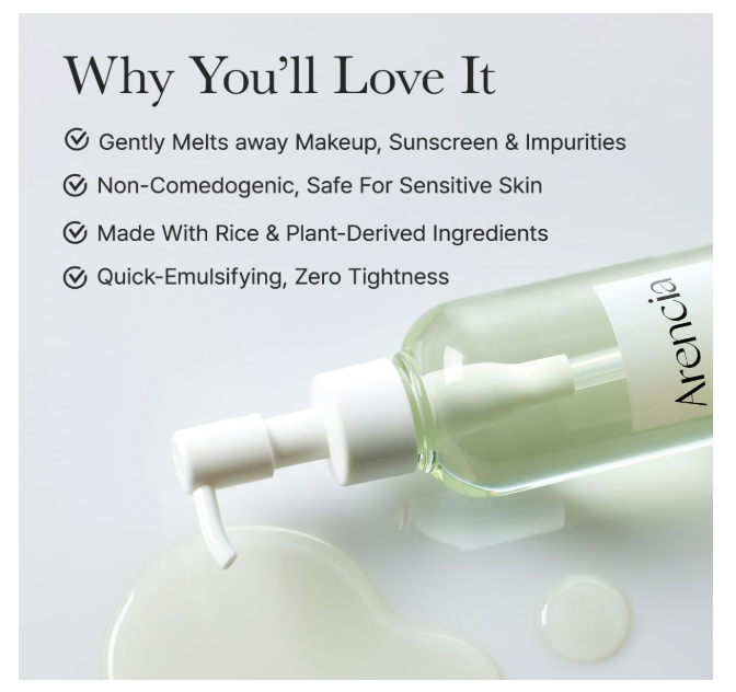 Arencia Pore Melt Mochi Cleansing Oil 200ml
