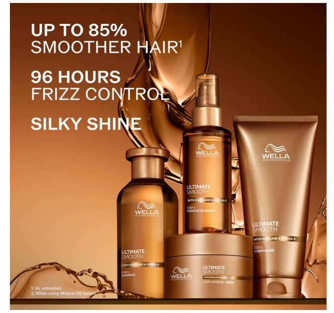 Wella Professionals Ultimate Smooth Shampoo with Squalane & Omega-9