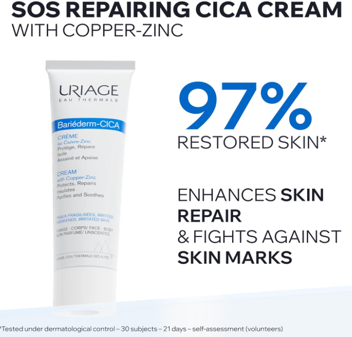 Uriage Bariederm Cica Repairing Cream with D-Panthenol 40ml