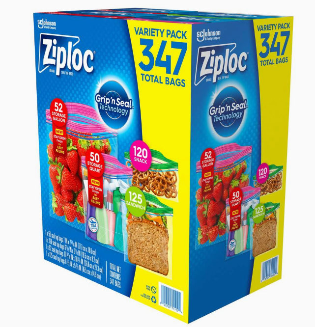 Ziploc Grip 'n Seal Variety Pack 347ct