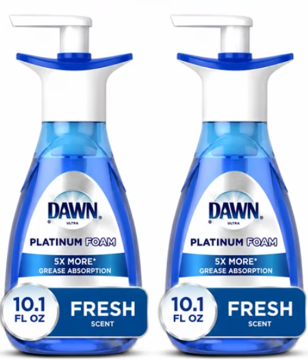 Dawn Platinum Dishwashing Foam Fresh Rapids Scent 10.1fl oz