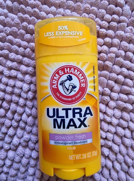 Arm &amp; Hammer UltraMax Antiperspirant Deodorant Solid, Power Fresh 2.6oz
