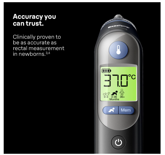 Braun ThermoScan 7 Ear Thermometer Black