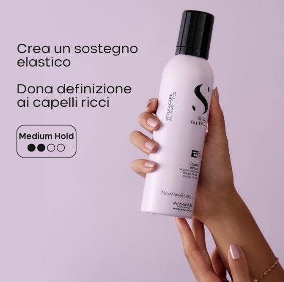 Alfaparf Milano Semi Di Lino Style & Care Flexible Mousse – 250ml Volume