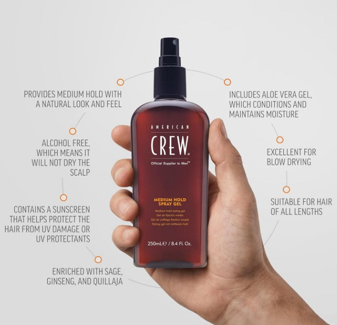 American Crew Medium Hold Spray Gel 250ml