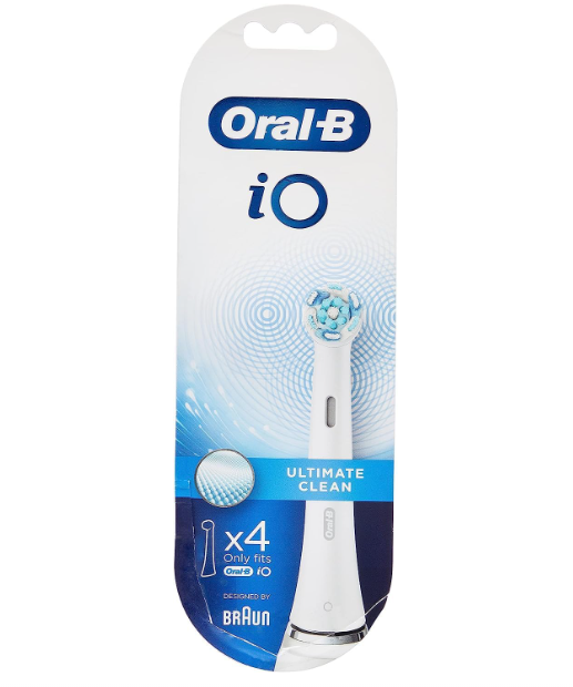 Oral-B iO Ultimate Clean Replacement Brush Heads White 4 Pack