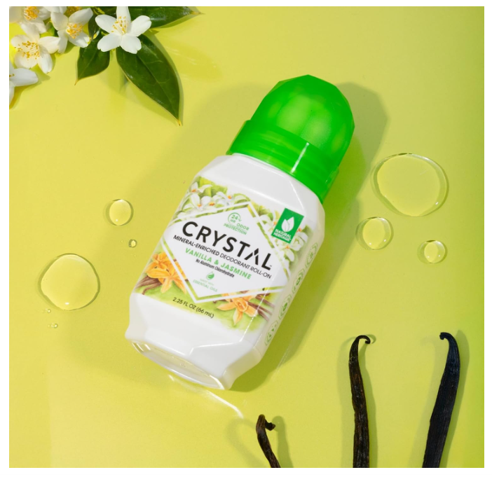 Crystal Essence Mineral Deodorant Roll-On Vanilla Jasmine 66ml