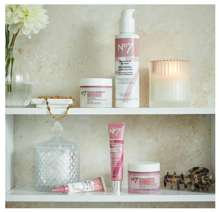 No7 Restore &amp; Renew Dual Action Cleansing Lotion 200 ml