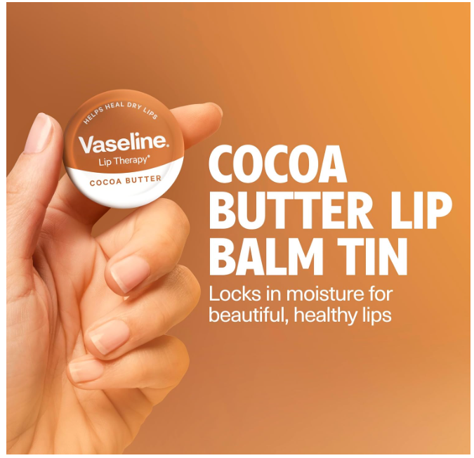 Vaseline Lip Therapy Cocoa Butter Lip Balm Tin 20g