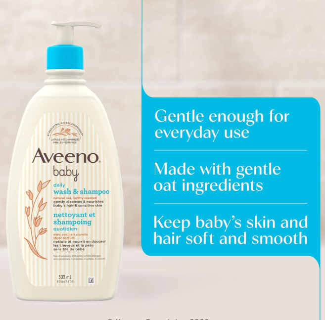 Aveeno Baby Hypoallergenic Wash & Shampoo 18oz