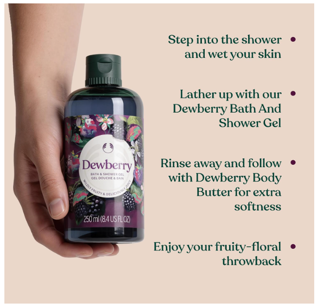 The Body Shop Dewberry Bath &amp; Shower Gel 250ml