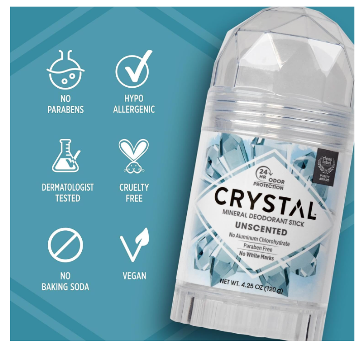 Crystal Essence Mineral Deodorant Stick Unscented 120g