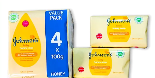 Johnson's Baby Soap with Honey 100g Pack of 4