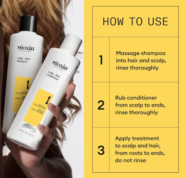 Nioxin Scalp + Hair Thickening System 1 Loyalty Kit 300+300+100ml