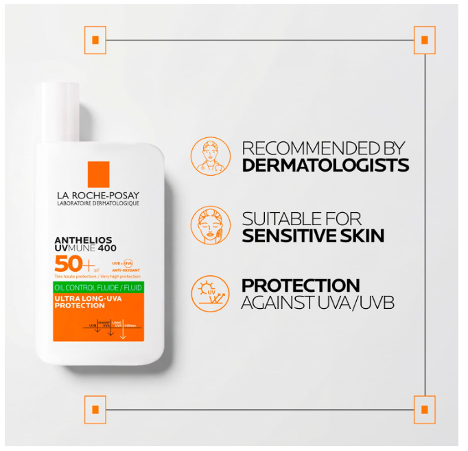 La Roche-Posay Anthelios UVMune 400 Oil Control Invisible Fluid SPF50+ 50ml
