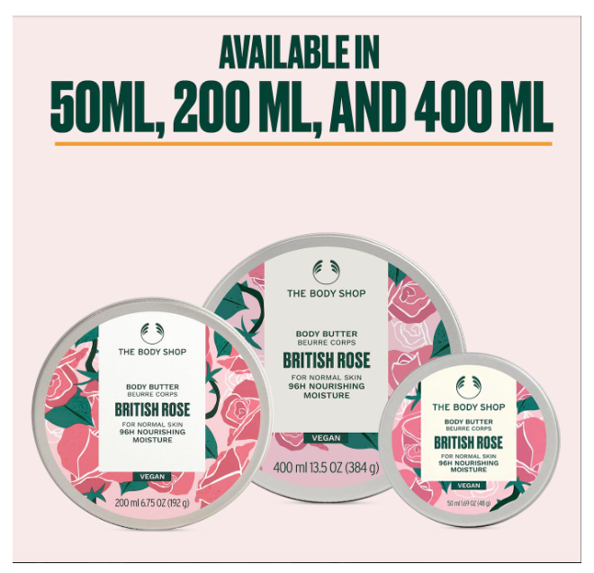 The Body Shop British Rose Body Butter 200ml