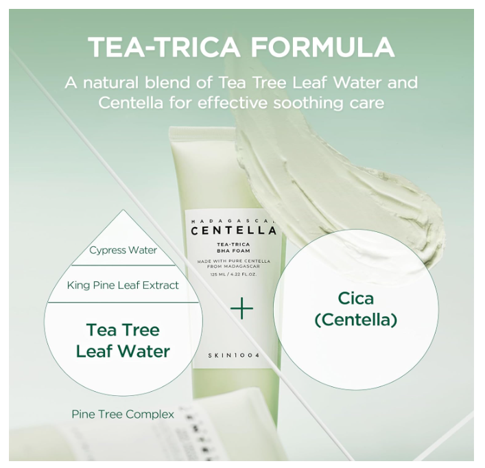 SKIN1004 Madagascar Centella Tea-Trica BHA Foam 125ml