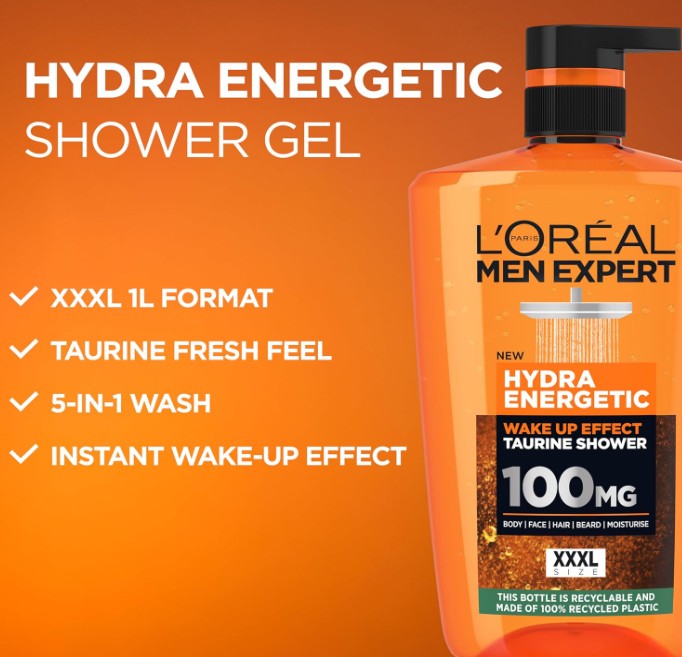 L'Oréal Men Expert Hydra Energy XXXL Shower Gel 1000ml