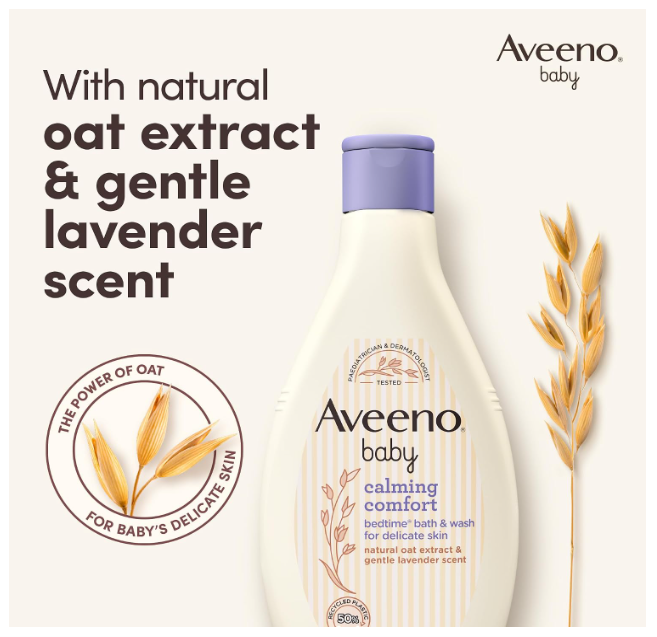 Aveeno Baby Calming Comfort Bedtime Bath & Wash 250ml