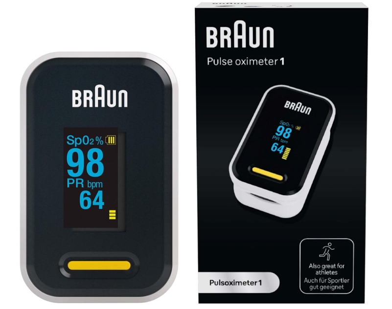 Braun Pulse Oximeter 1 Accurate Blood Oxygen Finger Monitor