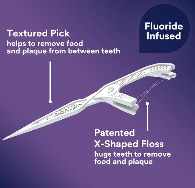 Dentek Plaque Control Cross Flosser 75pcs