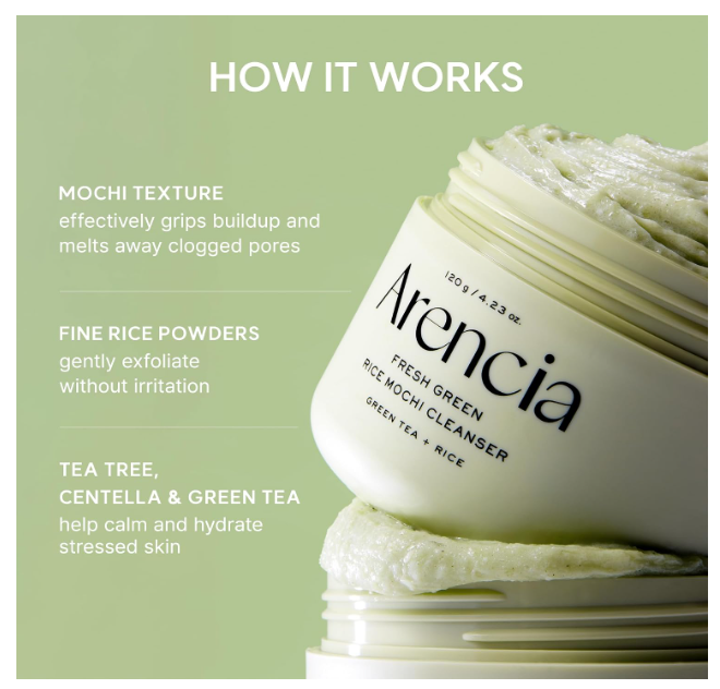 Arencia Fresh Green Rice Mochi Cleanser 120g