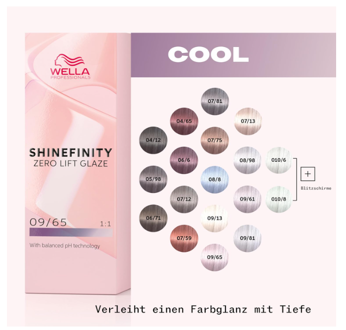 Wella Professionals Zero Lift Shinefinity Glaze 09/65 Cool Pink Shimmer 60ml