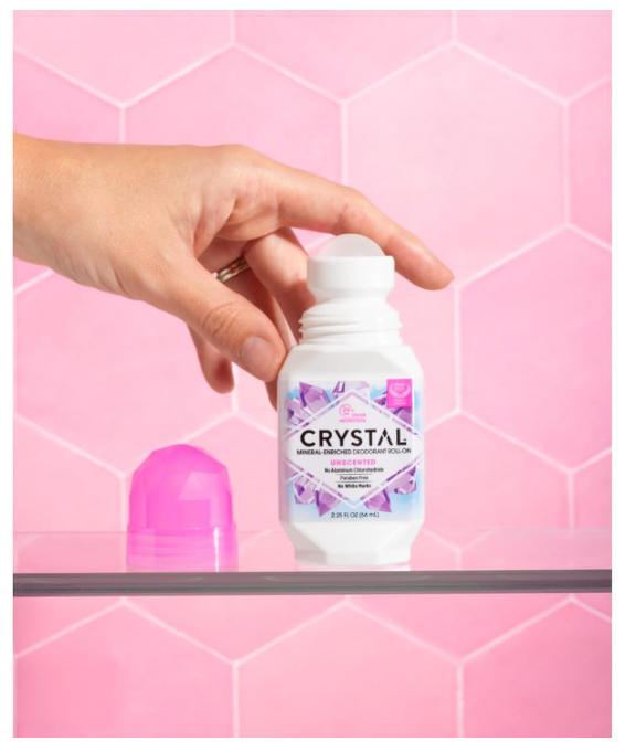 Crystal Essence Mineral Deodorant Roll-On Unscented 66ml