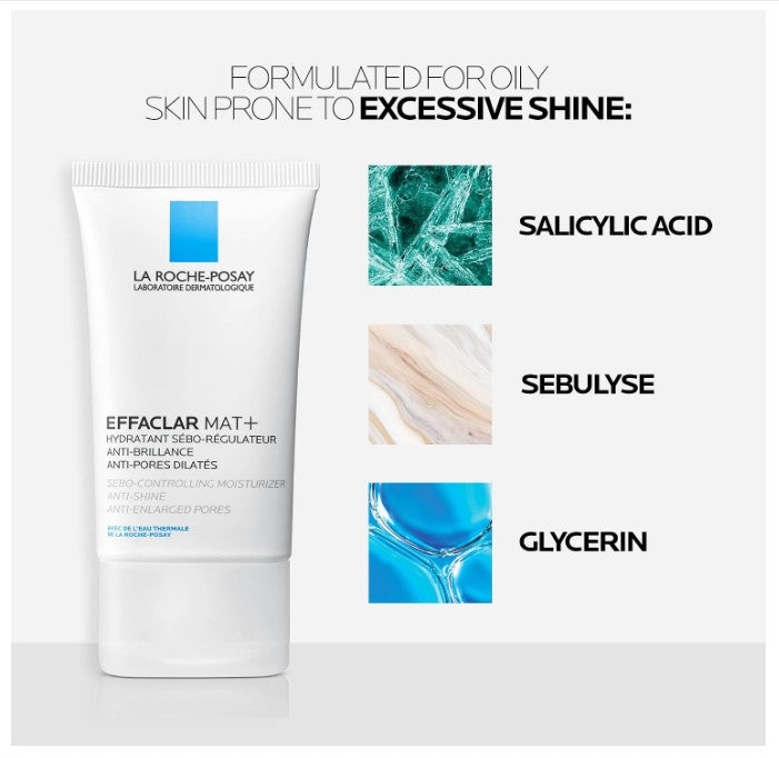 La Roche-Posay Effaclar MAT+ Mattifying Face Moisturiser for Oily Skin 40ml