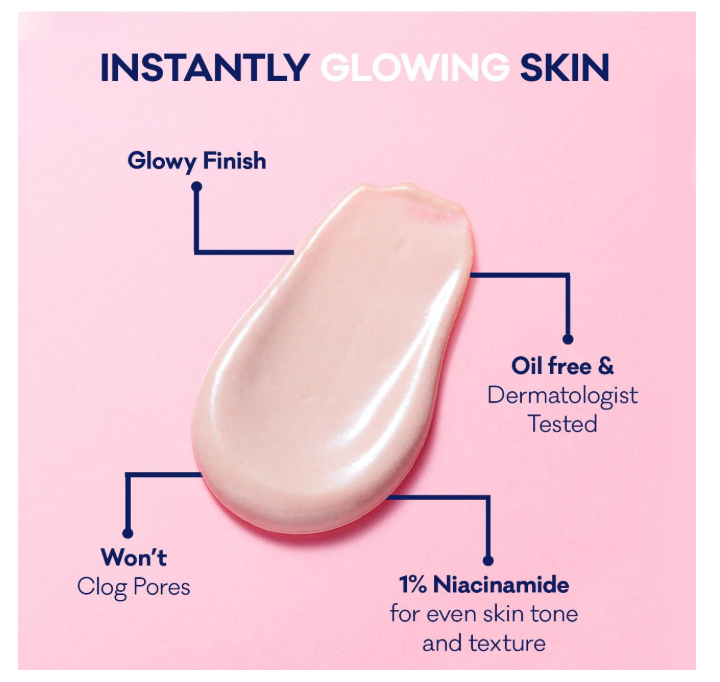 Biore UV Aqua Rich Glowy Weightless Moisturiser SPF50 with 1% Niacinamide 50ml