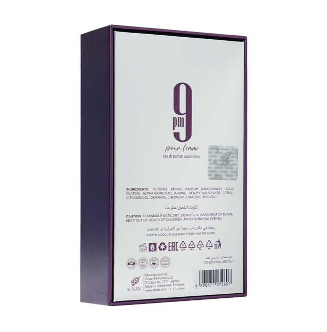 Afnan 9PM Pour Femme Eau de Parfum 100ml
