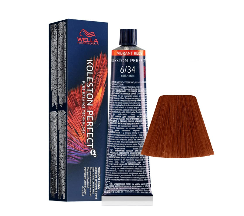 Wella Professionals Koleston Perfect Me 6/34 Dark Blonde Gold Red 60ml