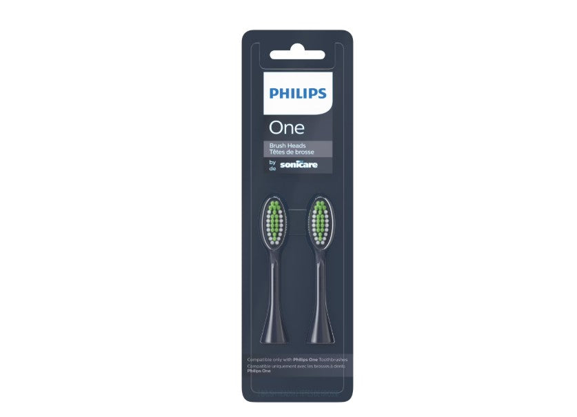 Philips One by Sonicare Electric Toothbrush Heads Navy Blue BH1022/04 2 Pack