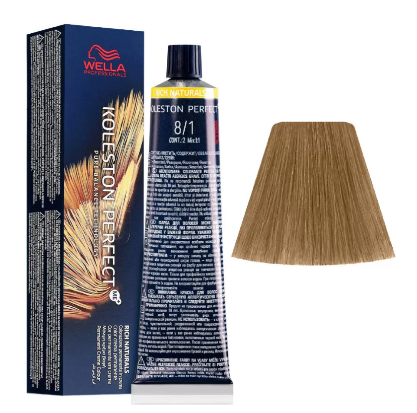 Wella Professionals Koleston Perfect Me 8/1 Light Ash Blonde 60ml