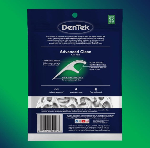 Dentek Advanced Clean Triple Clean Floss Picks 150pcs
