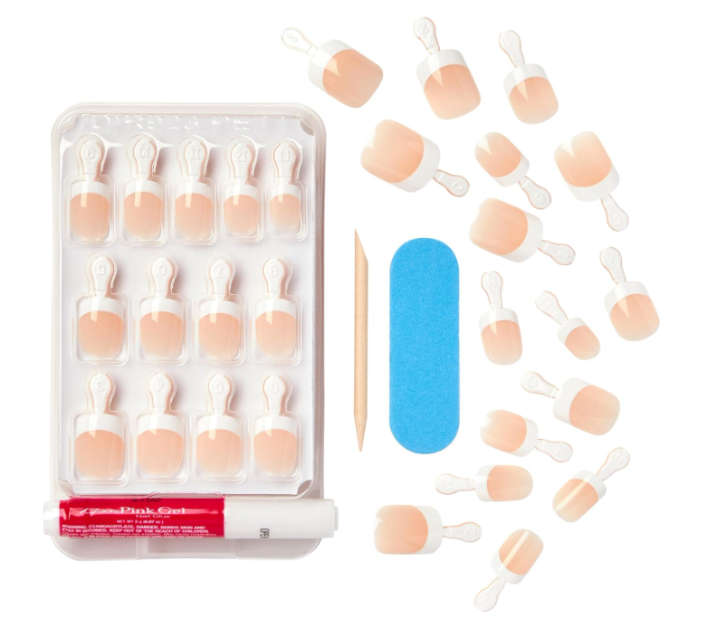 KISS Everlasting French Press-On False Nails Style EF01 53236 Real Short Length 28pcs