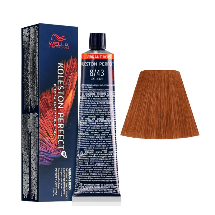 Wella Professionals Koleston Perfect Me 8/43 Light Blonde Red Gold 60ml