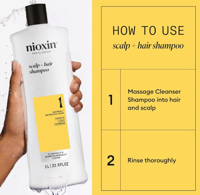 Nioxin System 1 Scalp + Hair Shampoo 1L