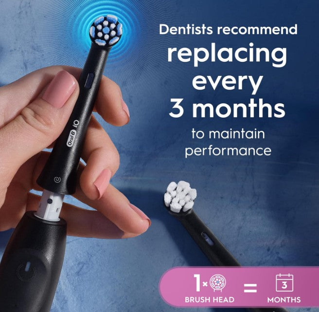 Oral-B iO Gentle Care Toothbrush Heads, Black, 4pcs