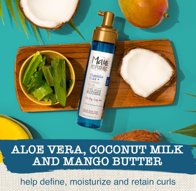 Maui Moisture Flexible Hold + Coconut Milk Curl Foam Mousse 8.5oz