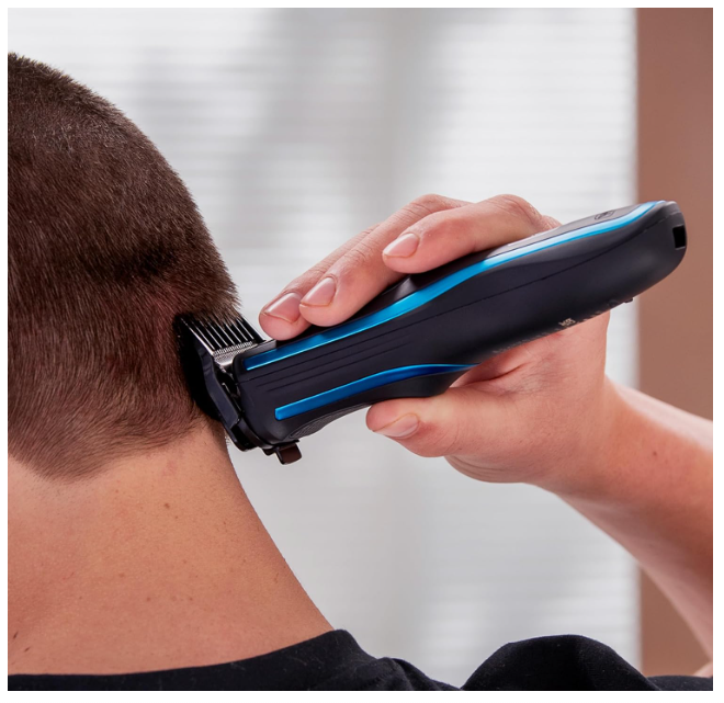 Wahl Self Clip 360 Clipper Kit Cordless Hair Clipper Black with 10 Attachment Combs