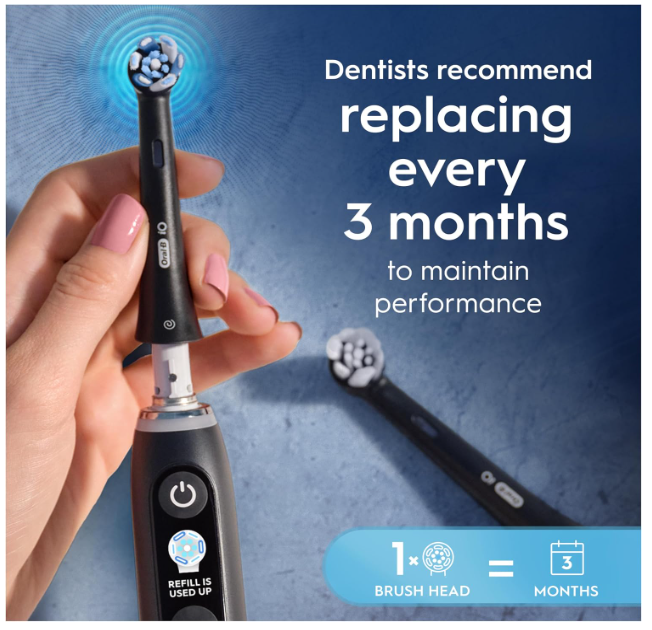 Oral-B iO Ultimate Clean Replacement Brush Heads Black 4pcs