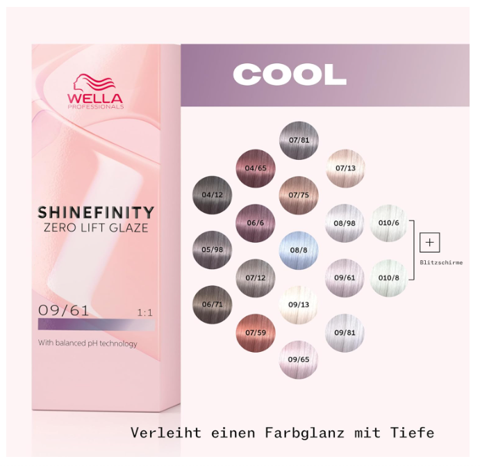 Wella Professionals Zero Lift Shinefinity Glaze 09/61 Cool Iced Platinum 60ml