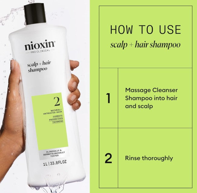 Nioxin System 2 Scalp + Hair Shampoo 1L
